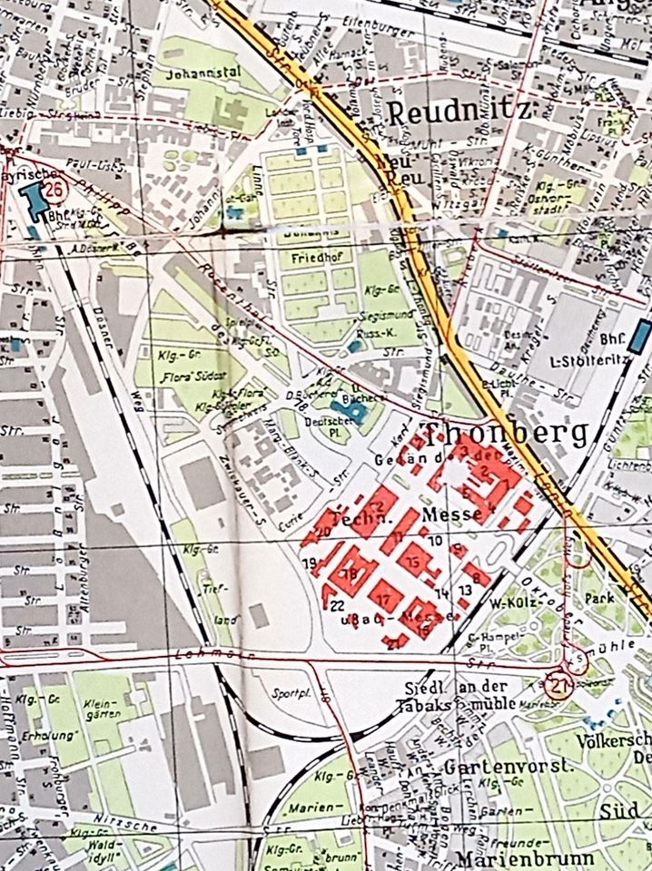 Leipzig Stadtplan 1959 in Leipzig