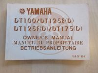 Yamaha DT 100 125 175 E F Betriebsanleitung Owners Manual 1977 Nordrhein-Westfalen - Gelsenkirchen Vorschau