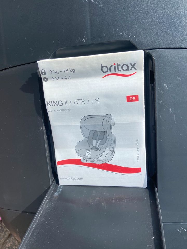 Kindersitz Britax King II schwarz 9kg-18 kg unfallfrei! in Kaufungen