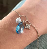 925 Silber Armband mit Swarovski Kristall und kleiner Perle Baden-Württemberg - Karlsruhe Vorschau