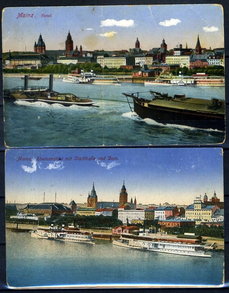 2 alte Ansichtskarten von Mainz. in Oberthulba