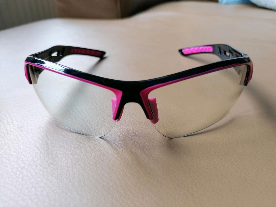 Floorball Brille, Goggles Junior, black/pink in Bergholz Rehbrücke