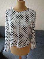 ZARA Bluse Top Gr.36 wie neu  Weiß/Schwarz Bielefeld - Brackwede Vorschau
