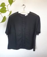 Kurzärmlige schwarze Vintage-Bluse von Condola Courtaulds Tricel Baden-Württemberg - Lenzkirch Vorschau