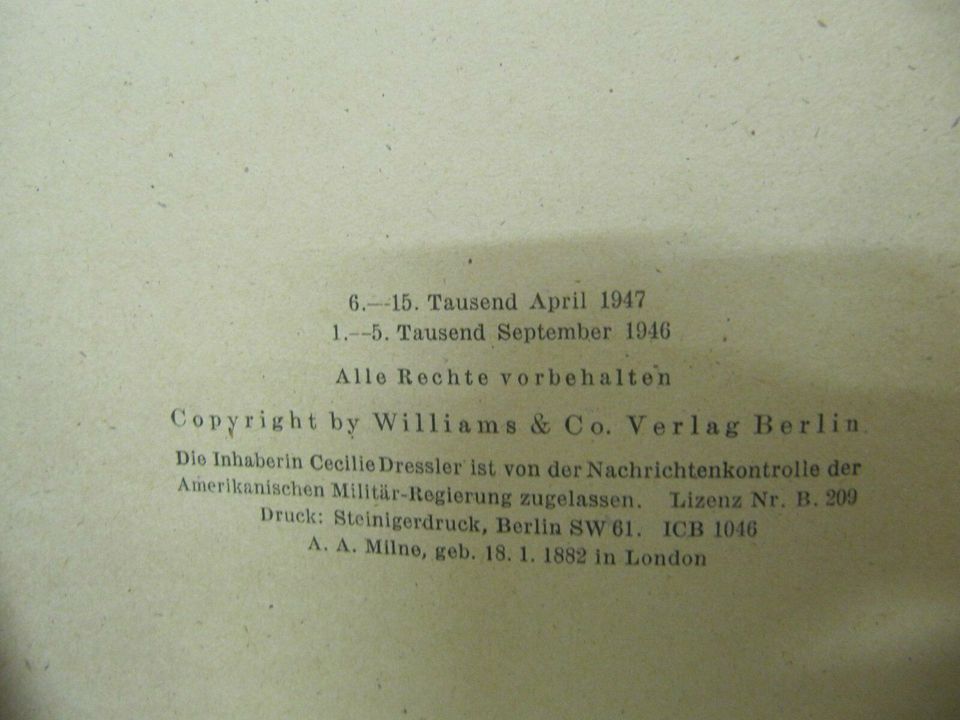 A. A. Milne: Pu der Bär, c. 1930, gut erhalten in Hamburg