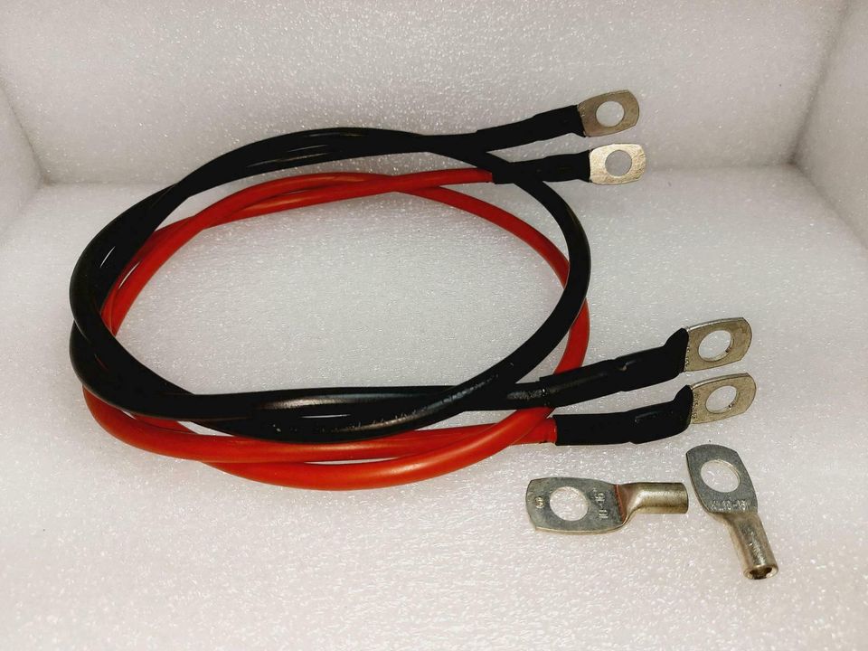 2x 300mm Batteriekabel 16mm2 mit Rohrkabelschuh 8 oder 10mm in