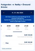 Scandlines Ticket Schweden Dänemark. 31. Mai Schleswig-Holstein - Kaltenkirchen Vorschau