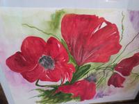 Aquarellbild  "Rote Blumen" Nürnberg (Mittelfr) - Mitte Vorschau