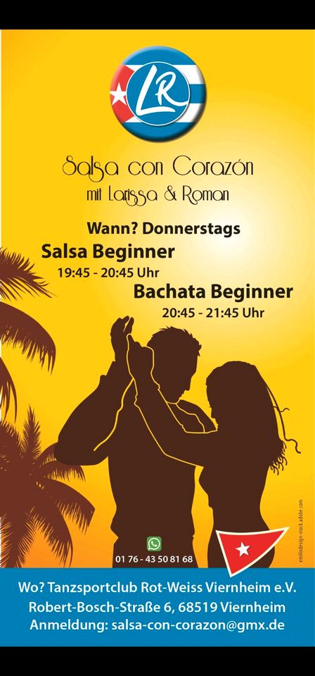 Tanzkurse Salsa Bachata / Auch privat unterricht in Viernheim