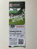Eintrittskarte Hannover 96 - Werder 2018/19 Niedersachsen - Stuhr Vorschau