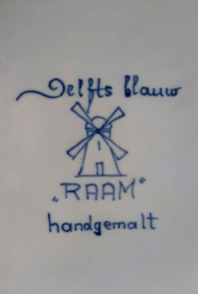 Delft blau Bodenvase Vase RAAM blauw  handgemalt in Barßel