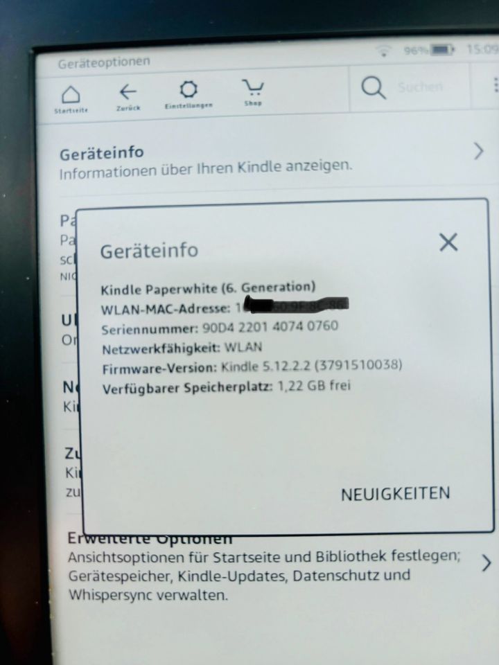 Kindle Paperwhite 6. Generation in Ottersberg