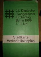 Stadtkarte vom Evangelischen Kirchentag 1989 Berlin Niedersachsen - Burgwedel Vorschau