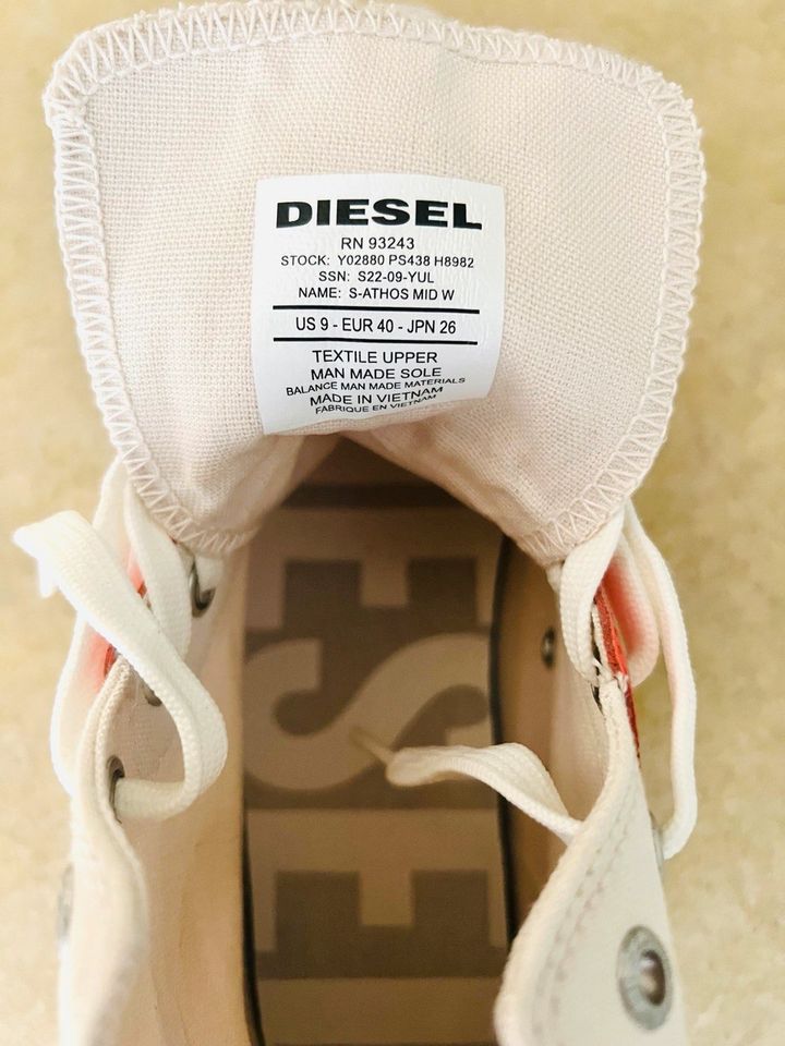 DIESEL S-ATHOS MID W white/orange in Neuzelle