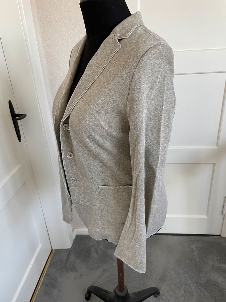 SØR Woman Blazer 46 beige Lurex Tops in Vogelsdorf