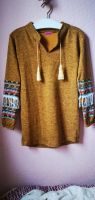 Boho Hippie Franzen Pullover Gr. M gold bunt Leipzig - Kleinzschocher Vorschau