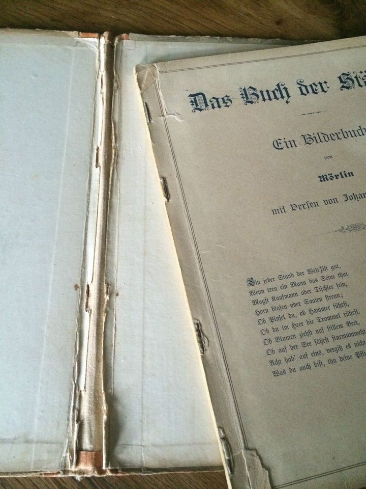 Das Buch der Stände Ein Bilderbuch von Bernhard Mörlin 1892 in Magdeburg