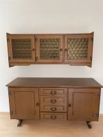 Dunkelbraunes Sideboard/ Anrichte mit Hängeschranken + Glasfront Bayern - Gunzenhausen Vorschau