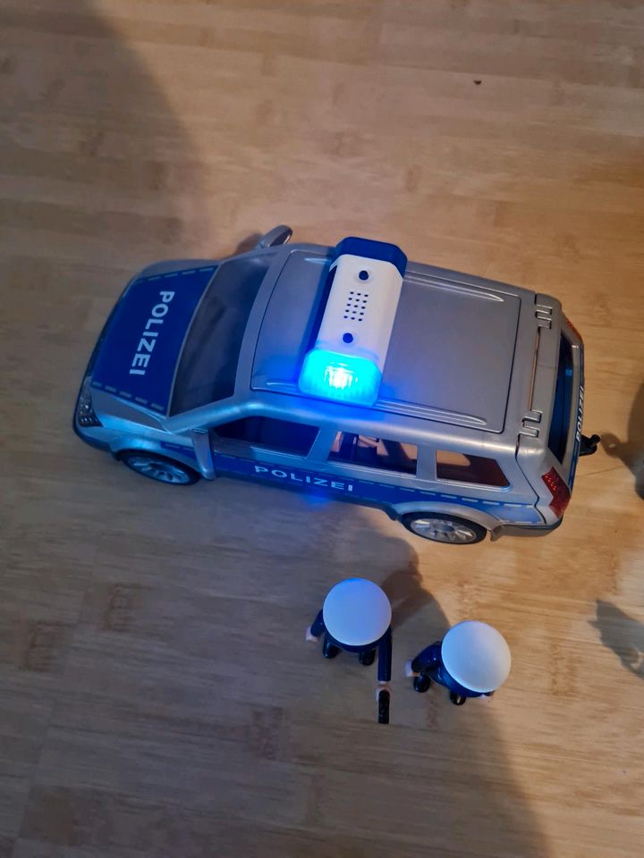 Playmobil Polizei Auto + Pferdeanhänger in Meuselwitz