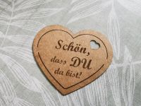 Herzen Schön dass du da bist Schilder aus Kraftpapier Besteck Hessen - Schaafheim Vorschau