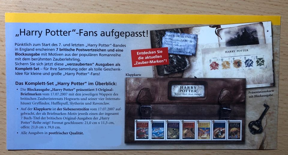 Harry Potter Sondermarken Briefmarken inkl. Versand in Dorsten