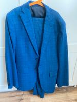 ❤️ Anzug C&A Slim fit Stretch Gr 44 / 94 long blau kariert Bochum - Bochum-Ost Vorschau