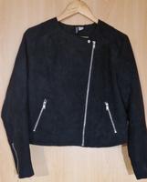 Kurzjacke schwarz Gr. 42 v. H+M - Velour - sehr guter Zustand Brandenburg - Schönefeld Vorschau