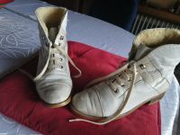 vintage weiße Schnürstiefel Leder gefüttert Niedersachsen - Brackel Vorschau