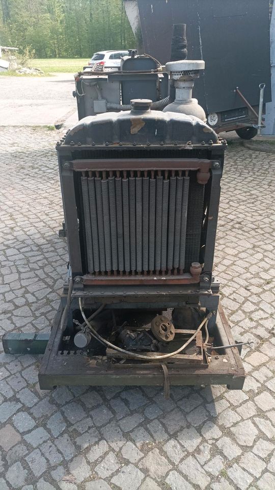 Belarus Bagger Motor in Notstromaggregat (Traktormotor, MTS 5) in Wittichenau