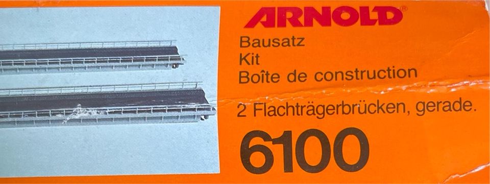 2x Arnold Bausatz 2 Flachträgerbrücken, gerade Nr. 6100 in Wiesloch