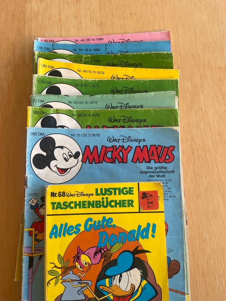 Verschiedene Micky Maus Hefte plus Taschenbuch - Heft aus Samm in Hohenlinden