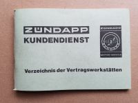 Zündapp Verzeichnis der Vertragswerkstätten 1977 Bayern - Schwarzenbach am Wald Vorschau