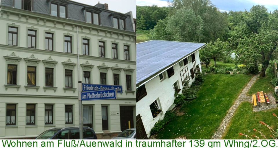 Traumhaft Wohnen am Fluß/ Auenwald, 5 Zimmer, 140 qm, 2.OG in Leipzig