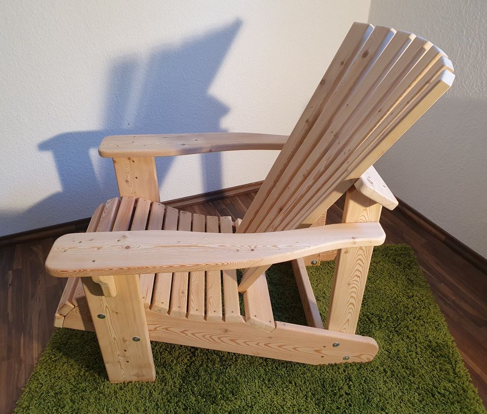 Adirondack Chair Stuhl Bank Gartenstuhl Deckchair  Lärche Holz in Balve