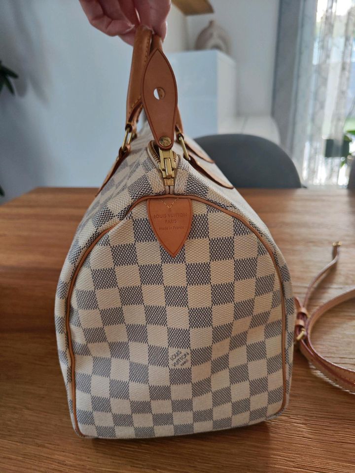 Louis Vuitton Speedy35 Damier Azur Canvas OHNE Schulterriemen in Leer (Ostfriesland)