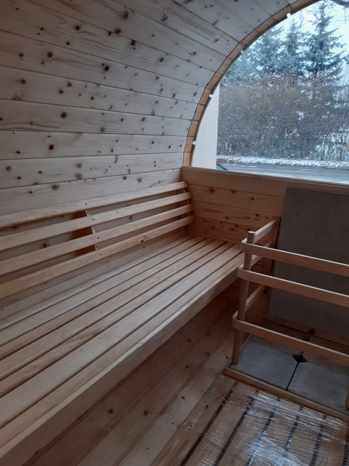 Sauna Deluxe 3,4m, Premium Fasssauna mit Panorama Glas, AUF LAGER in Heilbronn