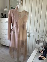 Zara Kleid Meshkleid Midikleid bestickt mit Volants apricot Gr. L Leipzig - Knautkleeberg-Knauthain Vorschau