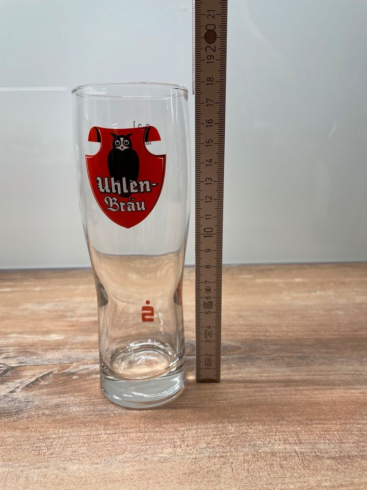 6 Uhlen-Bräu Gläser mit Bierdeckel Uelzen Uhlenbräu Bier in Salzwedel