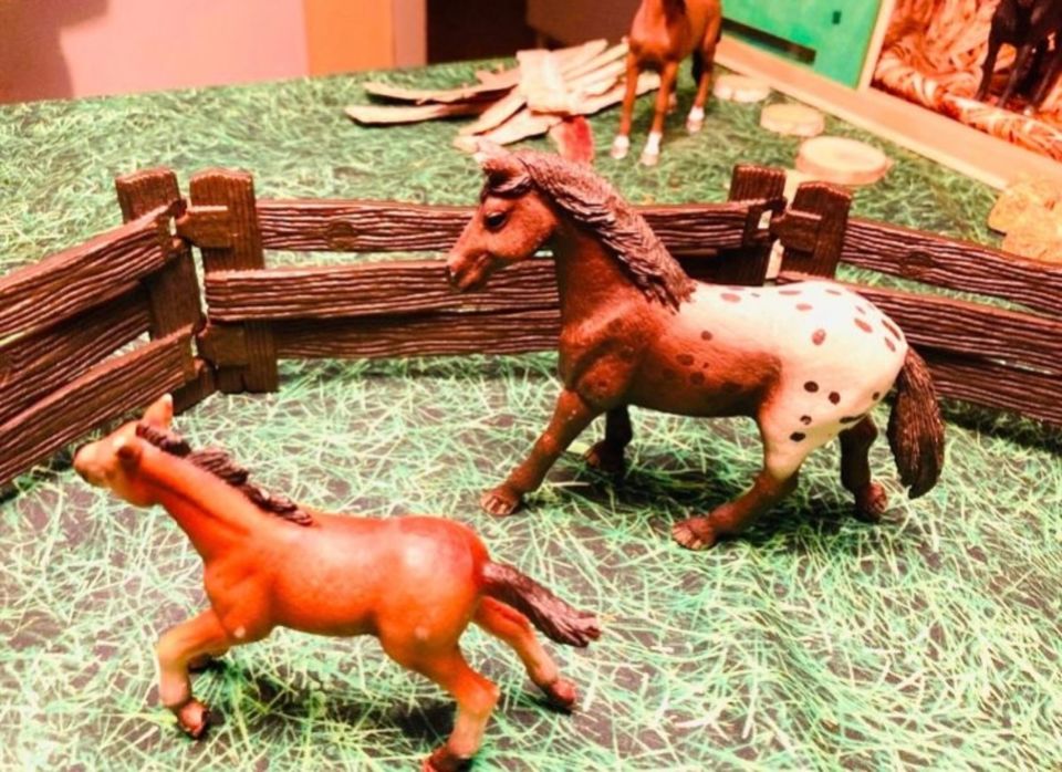 Schleich Figuren ( Pferde), Stall und Koppel (2) in Bielefeld