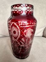 Kristall Vase rotes Glass Handarbeit Colony Romania Berlin - Spandau Vorschau