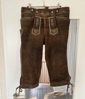 Lederhose Gr. 48 dunkelbraun Distler mit Hosenträgern Bayern - Oberostendorf Vorschau