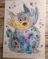 Wandbild Aquarell Katze Kater Baden-Württemberg - Burgrieden Vorschau