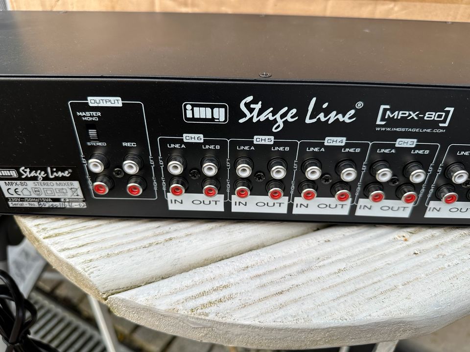 Stage Line MPX-80 Stereo Mischpult/Hifi/DJ/Audio/NEU unbenutzt in Gelsenkirchen