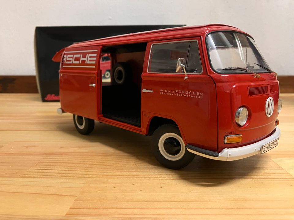 Schuco VW T2a Kasten Bulli  (Porsche Teiledienst) 1:18  OVP in Kierspe