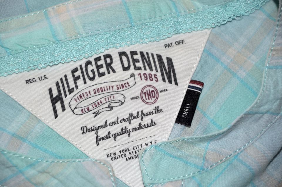 Tommy Hilfiger Denim Bluse Karobluse Hemd kariert S 36 in Heppenheim (Bergstraße)