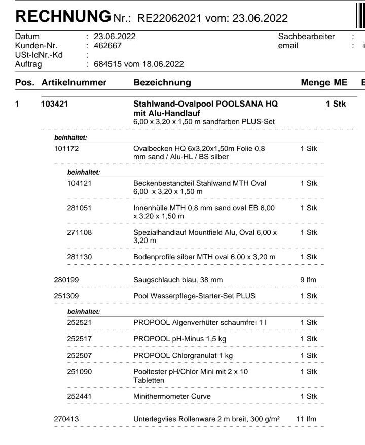 Stahlwandpool Oval 6,00 x 3,20 x 1,50 - Komplettset in Breisach am Rhein  