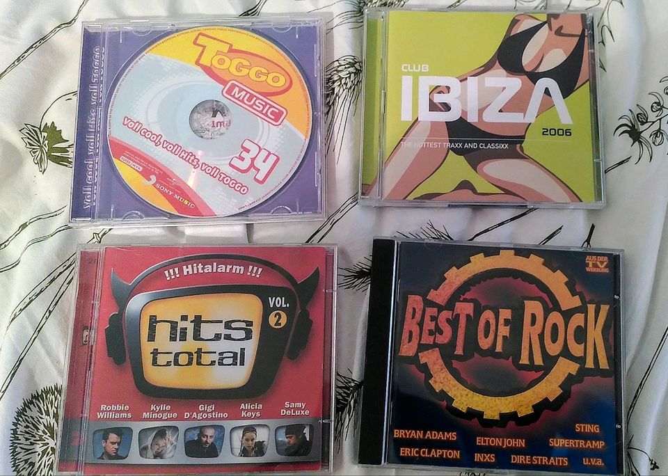 4 CDs: Best of Rock, Hots Total Vol. 2, TOGO Music, Club Ibiza in Mainz