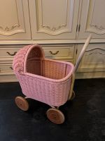 Rattan Puppenwagen rosa Holz geflochten Boho Waldorf Montessori Berlin - Friedenau Vorschau