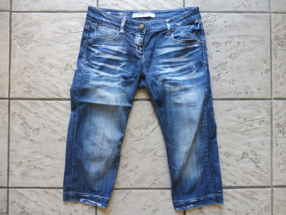 CLOCKHOUSE Jeans Hose BERMUDAS 36 S UK 10 blau m STICKEREI, W 28 in Bochum