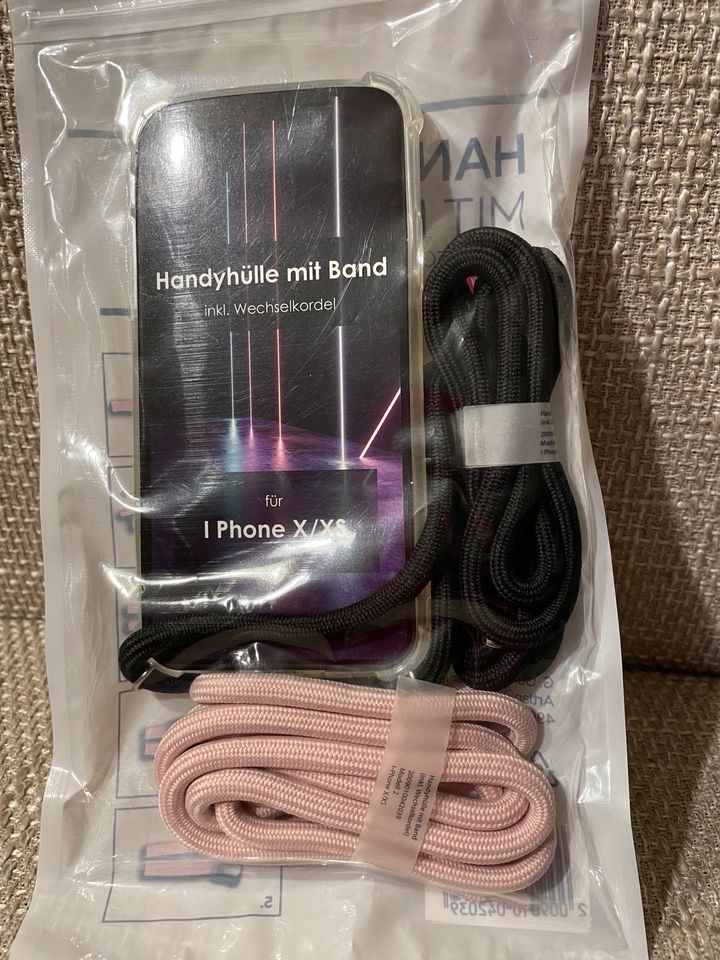 Handyhülle mit Band inkl Wechselkordel iPhone X XS in Linden